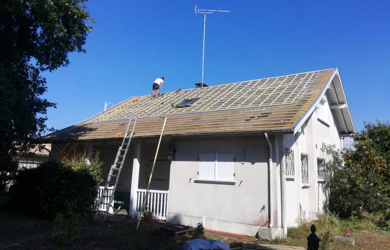 Rénovation toiture avec changement de l'isolation dans le nord des Landes